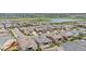 Scenic neighborhood with many houses and a scenic view of the lake and nature at 11193 Mission Walk St, Parker, CO 80134
