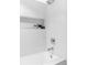 Sleek bathroom shower with a tub, tiled walls and recessed shelving at 3100 E Cherry Creek South Dr # 1201, Denver, CO 80209