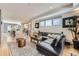 Cozy living room features hardwood floors, stylish seating, and an open layout connected to the kitchen at 3931 Utica St, Denver, CO 80212