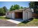 Open view of the detached two-car garage highlighting the spacious interior at 5549 S Greenwood St, Littleton, CO 80120