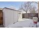 Backyard view of the storage shed that is on the property at 12531 W Alameda Dr, Lakewood, CO 80228