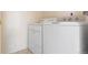 Image of laundry room with white front load washer and dryer at 18661 E Water Dr # F, Aurora, CO 80013