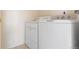 Functional laundry room area with a side-by-side washer and dryer set at 18661 E Water Dr # F, Aurora, CO 80013