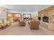 Spacious game room including a pool table, a fireplace, and various seating options at 1200 N Humboldt St # 101, Denver, CO 80218