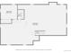 Basement floor plan showing a bedroom, bathroom, and a large unfinished area at 8195 Field Ct, Arvada, CO 80005