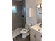 Modern bathroom featuring a tiled shower and new vanity at 10630 Routt Way, Broomfield, CO 80021