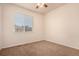 A well-lit bedroom featuring neutral walls, brown carpet, and a window with natural light at 13015 Tamarac Pl, Thornton, CO 80602