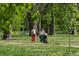 People walking in a park with mature trees, grass, and flowers at 1652 N Lafayette St # 6, Denver, CO 80218