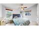 Light-filled main bedroom with vaulted ceiling and stylish decor, designed for relaxation at 1750 Clark Dr, Erie, CO 80516