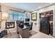 This is a home office with a large desk and a safe at 1025 Zang St, Golden, CO 80401