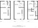 Detailed floor plan showcasing the layout of the home's three floors with room dimensions at 3744 Miller Ct, Wheat Ridge, CO 80033