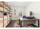 Bright home office with custom shelves and a functional workspace; perfect for productivity at 8234 S Vandriver Way, Aurora, CO 80016