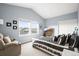 Light-filled bedroom with vaulted ceilings, large windows, comfortable seating area, and stylish decor at 30 Garfield St # B, Denver, CO 80206