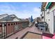 Private outdoor deck with views of the city skyline, ideal for enjoying a morning coffee or evening cocktail at 30 Garfield St # B, Denver, CO 80206