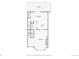Floor plan showcasing layout of the first floor, including kitchen, living room, and balcony at 30 Garfield St # B, Denver, CO 80206