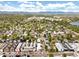 Aerial view of a residential neighborhood with modern townhouses and mountain views at 4490 W 45Th Ave, Denver, CO 80212