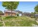Expansive backyard showcasing lush greenery, a shed, and a privacy fence at 10712 Larson Dr, Northglenn, CO 80233