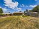 Large fenced backyard featuring a spacious lawn and neighboring houses at 235 S Stuart St, Denver, CO 80219