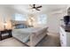 Relaxing bedroom featuring a tufted headboard, soft lighting, and a calming color scheme at 2254 S Eagle St, Aurora, CO 80014