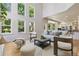 Spacious living room with large windows, ample seating, and neutral decor, perfect for relaxation at 6393 S Jamaica Ct, Englewood, CO 80111