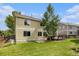 Well-maintained backyard with a lush lawn and a lovely deck, ideal for relaxation and entertaining at 9346 Lark Sparrow Dr, Highlands Ranch, CO 80126
