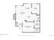 Detailed floor plan showcasing layout of living room, kitchen, bedrooms, and bathrooms with dimensions at 13824 E Lehigh Ave # B, Aurora, CO 80014