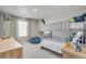Nicely decorated bedroom with bunk beds, toys, and decor at 3285 Belleville Ridge Rd, Elizabeth, CO 80107