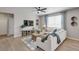 Cozy living room featuring a large window with a view and a decorative media center at 3285 Belleville Ridge Rd, Elizabeth, CO 80107