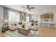Inviting living room featuring stylish decor and an open floor plan with lots of light at 3285 Belleville Ridge Rd, Elizabeth, CO 80107