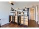 Kitchen peninsula with granite countertops provides ample storage and workspace, blending functionality with modern design at 1050 N Corona St # 308, Denver, CO 80218