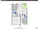 Detailed floorplan of a single Gathering home showing layout of bedrooms, bathrooms, and kitchen at 7633 S Addison Way, Aurora, CO 80016