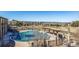 Community outdoor swimming pool is covered for the winter at Heritage Eagle Bend at 7633 S Addison Way, Aurora, CO 80016