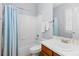 A clean bathroom with a tub/shower combination and classic fixtures at 10700 Addison Ct, Highlands Ranch, CO 80126