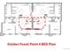 Detailed floor plan of units 103 and 105, showing 4 bed configurations and living spaces at 615 24Th St # 103, Golden, CO 80401