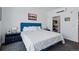 Bedroom featuring closet space, soft carpet, and a soothing color scheme for relaxation at 1601 Park Ave # 202, Denver, CO 80218