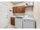 Functional laundry room with modern appliances, ample cabinet space, and a convenient sink area at 26861 E Clifton Dr, Aurora, CO 80016