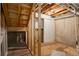 Unfinished basement with visible framing and utilities at 4605 S Yosemite St # 39, Denver, CO 80237