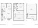 Combined floor plans showcasing layout of first floor, second floor, and basement at 2890 W Long Cir # A, Littleton, CO 80120