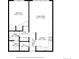 Layout of the bedroom, living room, kitchen, bathroom, hall, walk in closet and foyer of the unit at 969 S Pearl St # 103, Denver, CO 80209