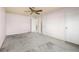 Good sized bedroom includes closet and ceiling fan at 814 Glenwood Dr, Lafayette, CO 80026
