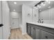 Contemporary bathroom featuring updated fixtures and a stylish vanity at 6485 S Havana St # A, Englewood, CO 80111