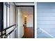 Inviting entryway with hardwood floors and an open view of the home's interior at 8335 Fairmount Dr # 9-206, Denver, CO 80247