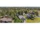 An elevated view of beautiful homes nestled among lush greenery and mature trees at 6275 Ponderosa Way, Parker, CO 80134