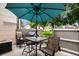 Cozy patio area with seating under an umbrella, offering a private outdoor retreat at 8314 S Everett Way # B, Littleton, CO 80128