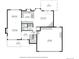 Floor plan displaying the home layout, which includes the kitchen, dining area, living room, and garage at 1620 Oak Ave, Boulder, CO 80304