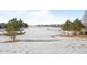 Snow-covered golf course with a walking path and evergreen trees at 8171 S Catawba Ct, Aurora, CO 80016
