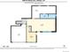 Floor plan of the basement highlighting the layout of the rec room, bedroom, and utility room at 5200 W Ottawa Ave, Littleton, CO 80128