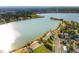 Beautiful aerial view of a lake with nearby homes and green spaces at 1284 Quitman St, Denver, CO 80204