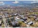 Breathtaking aerial view showcases Boulder's cityscape and the majestic Flatirons mountains in the background at 2227 Canyon Blvd # 162B, Boulder, CO 80302
