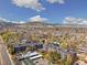 Breathtaking aerial view of the neighborhood with scenic mountain views in the distance at 2227 Canyon Blvd # 162B, Boulder, CO 80302
